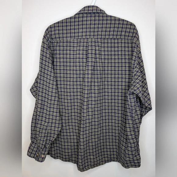 Vintage 90s Bay Area Traders Green Purple Plaid Button Down Men's XXL Unisex - Picture 2 of 8